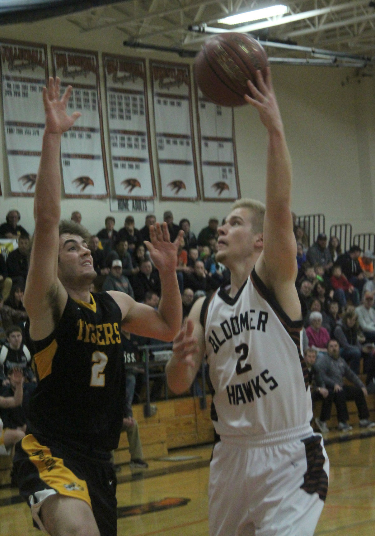 Northwestern at Bloomer boys basketball 3-2-18